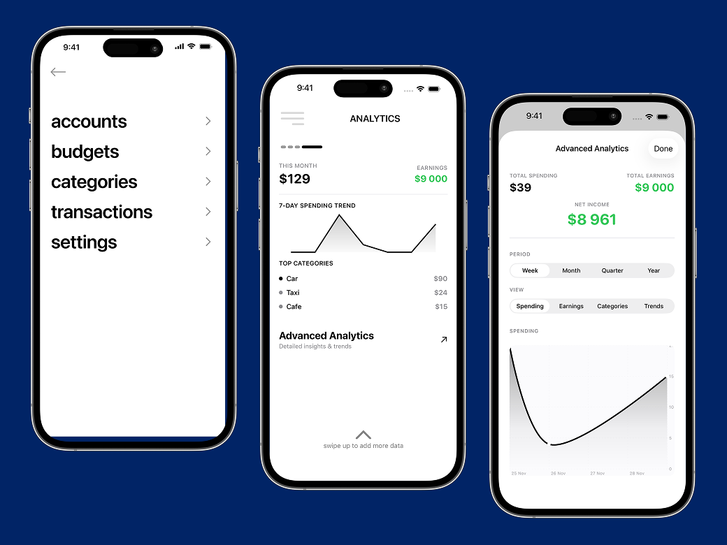 Banky - analytics and navigation